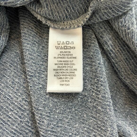 Artisan NY Narrow Blue & White Striped Knit Top Size Large - Picture 6 of 6